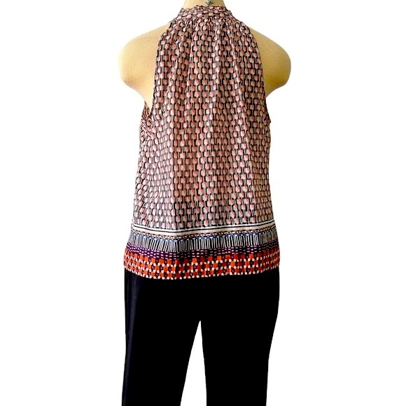 Anthropologie Maeve Multi-Color Print Button-Up Sleeveless Blouse, Medium - Picture 5 of 6